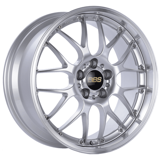 Kies-Motorsports BBS BBS RS-GT 20x8.5 5x114.3 ET43 Diamond Silver Center Diamond Cut Lip Wheel -82mm PFS/Clip Required