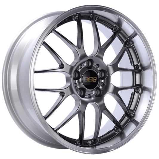 Kies-Motorsports BBS BBS RS-GT 20x8.5 5x120 ET15 Diamond Black Center Diamond Cut Lip Wheel -82mm PFS/Clip Required