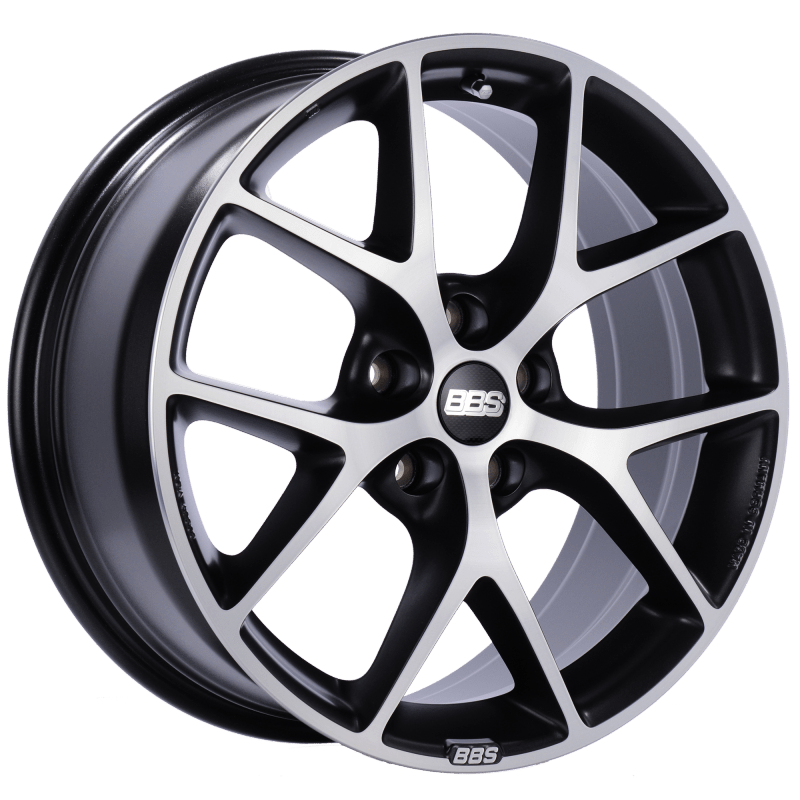 Kies-Motorsports BBS BBS SR 18x8 5x100 ET48 Satin Black Diamond Cut Face Wheel -70mm PFS/Clip Required