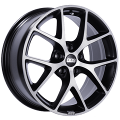 Kies-Motorsports BBS BBS SR 18x8 5x112 ET30 Satin Black Diamond Cut Face Wheel -82mm PFS/Clip Required
