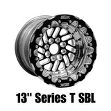 Kies-Motorsports Belak Wheels Belak 13x11/5in BS/4x100 BP/High Pad Series Twisted Wheel- Dbl Beadlock Billet (Small Brake Kit Req)