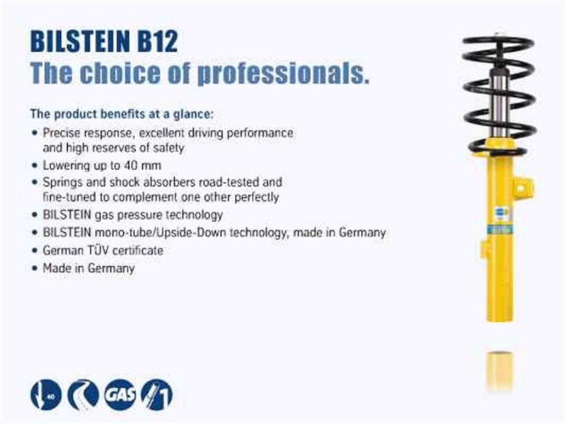Kies-Motorsports Bilstein Bilstein B12 Pro-Kit 14-16 BMW 435i / 17 BMW 440i Front and Rear Monotube Suspension Kit