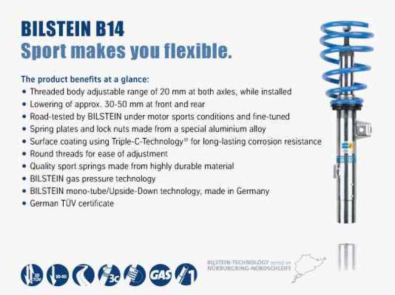 Kies-Motorsports Bilstein Bilstein B14 (PSS) 12-13 BMW 328i/335i Front & Rear Performance Suspension Kit