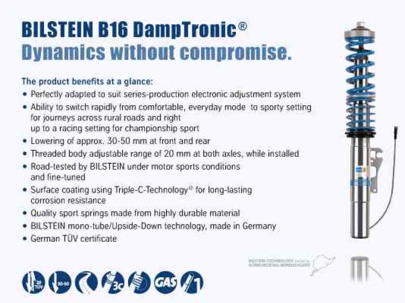 Kies-Motorsports Bilstein Bilstein B16 (PSS10) 06-10 BMW E60 M5 EDC Performance Suspension System
