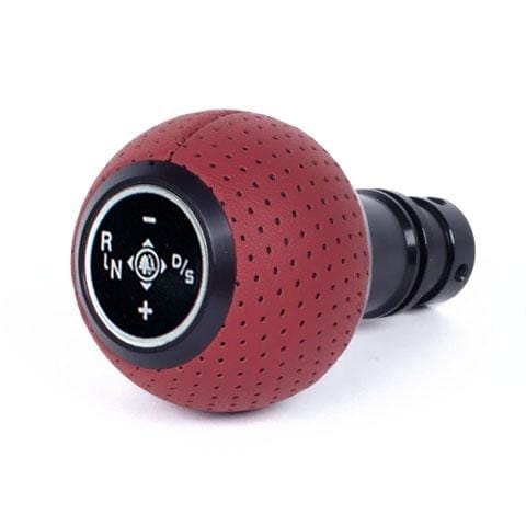 Kies-Motorsports Black Forest Industries BFI GS2 Air Leather Shift Knob/Alcantara Boot Combo (F80/82/87 DCT Fitment) Magma Red Air Leather/Black Anodized / Black