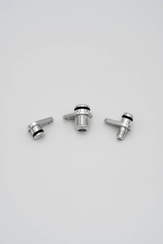 Kies-Motorsports Black Market Race B58 Turbo Oil Feed, Drain, and coolant bungs