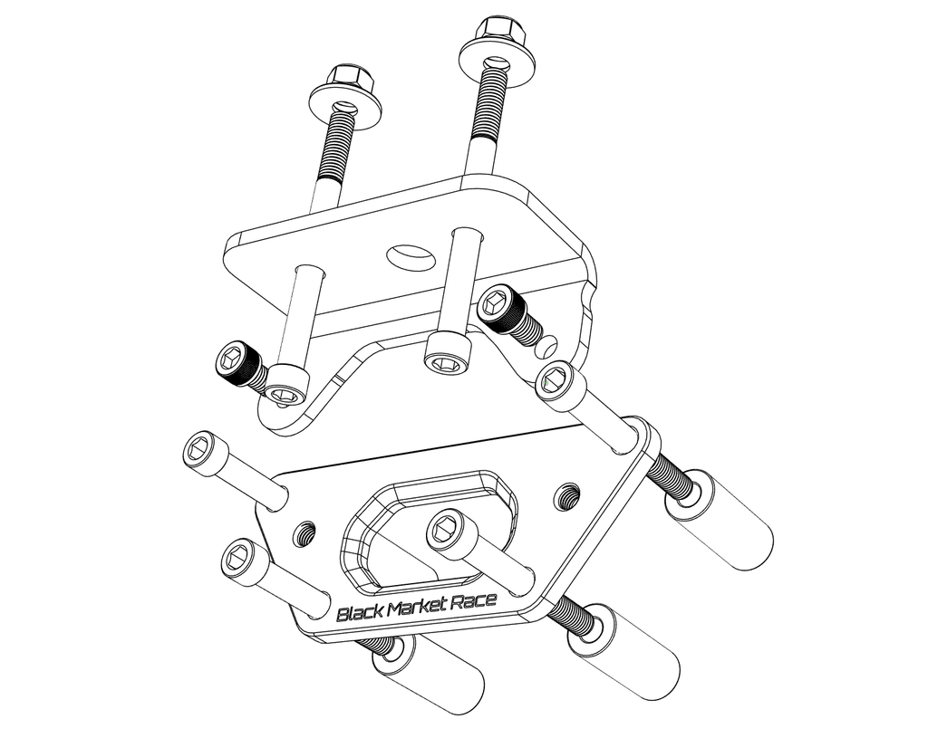 Kies-Motorsports Black Market Race BMR F Chassis Billet Differential Brace F22, F23, F30, F32, F33