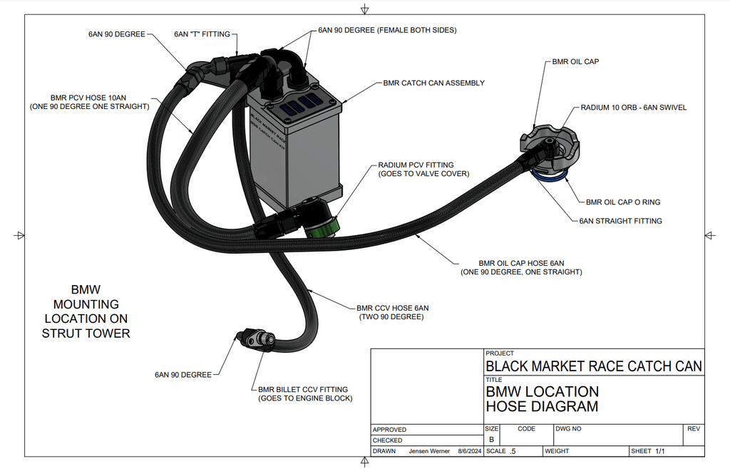 Kies-Motorsports Black Market Race BMR Gen 2 B58 Catch Can Kit