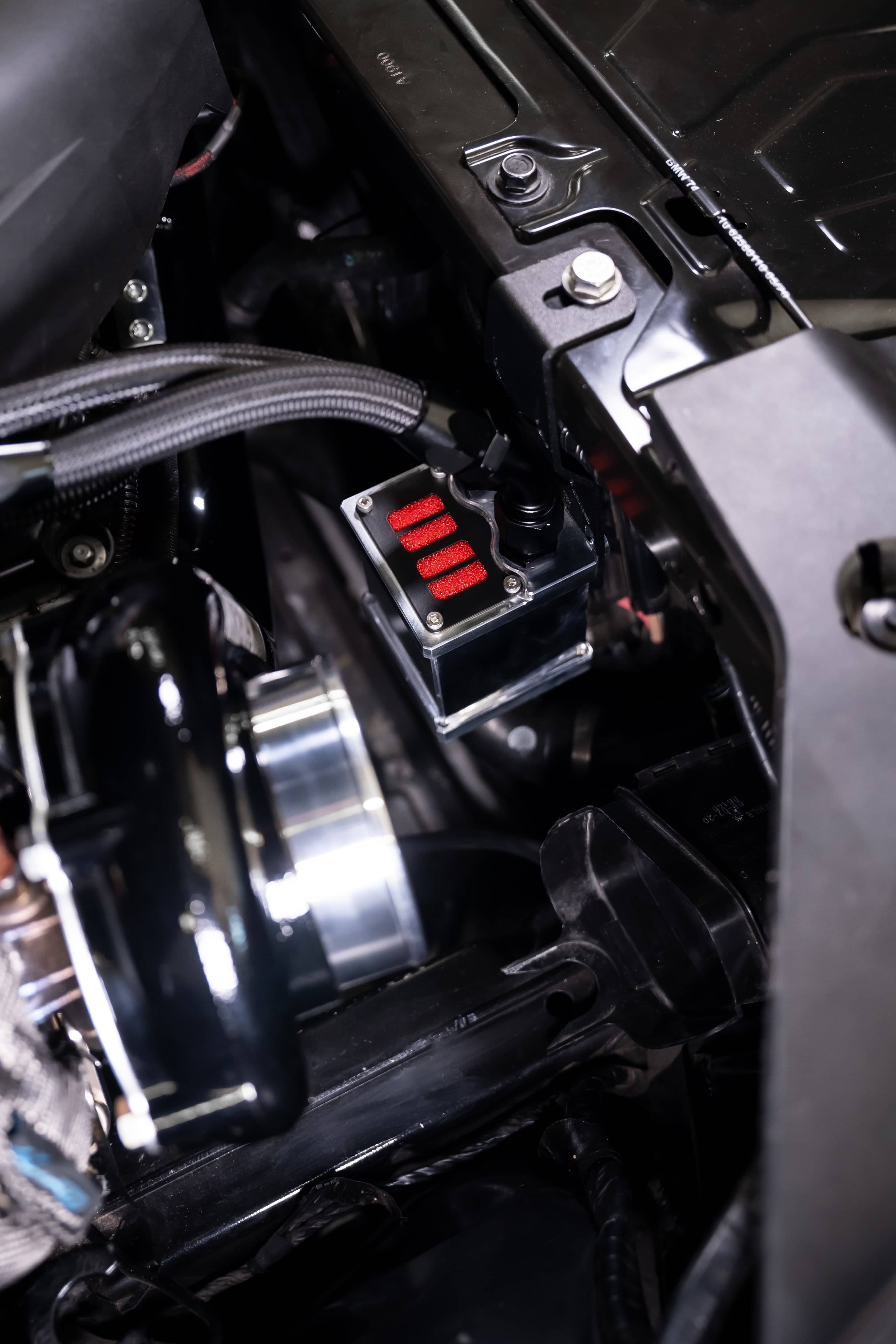 Kies-Motorsports Black Market Race BMR Gen 2 B58 Catch Can Kit CCV AND PCV ONLY / Raw Billet / Supra Top Mount Turbo