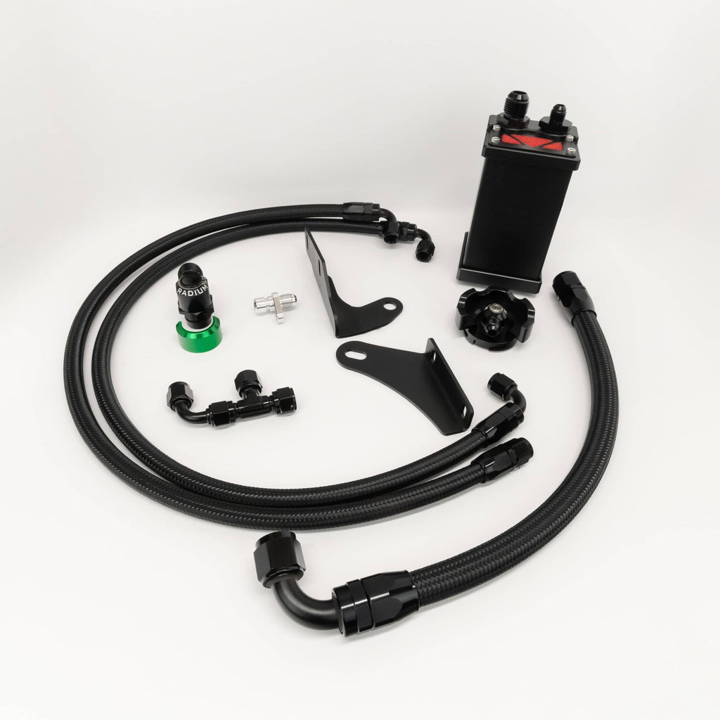 Kies-Motorsports Black Market Race BMR Gen 2 B58 Catch Can Kit CCV AND PCV ONLY / Stealth Black / Supra Stock or Hybrid Turbo