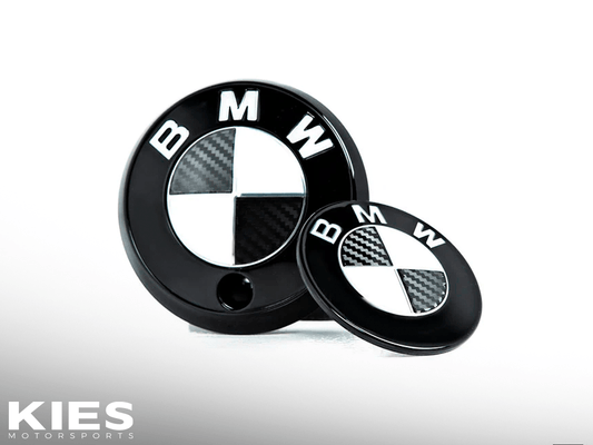Kies-Motorsports BMW BMW M4 G82 / G83 Carbon & Gloss Black BMW Roundels (Hood & Trunk Emblems)
