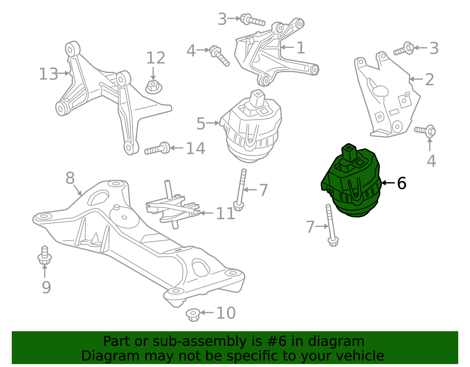 Kies-Motorsports BMW G20 2.0L Engine - Left and Right Engine Mounts 22-11-7-581-617/22-11-7-581-618