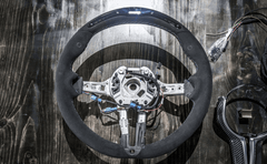 Kies-Motorsports BMW Genuine BMW Alcantara M Performance Race Display Wheel for the F80 M3 and F82 M4 (Includes Gloss Carbon Fiber Trim)
