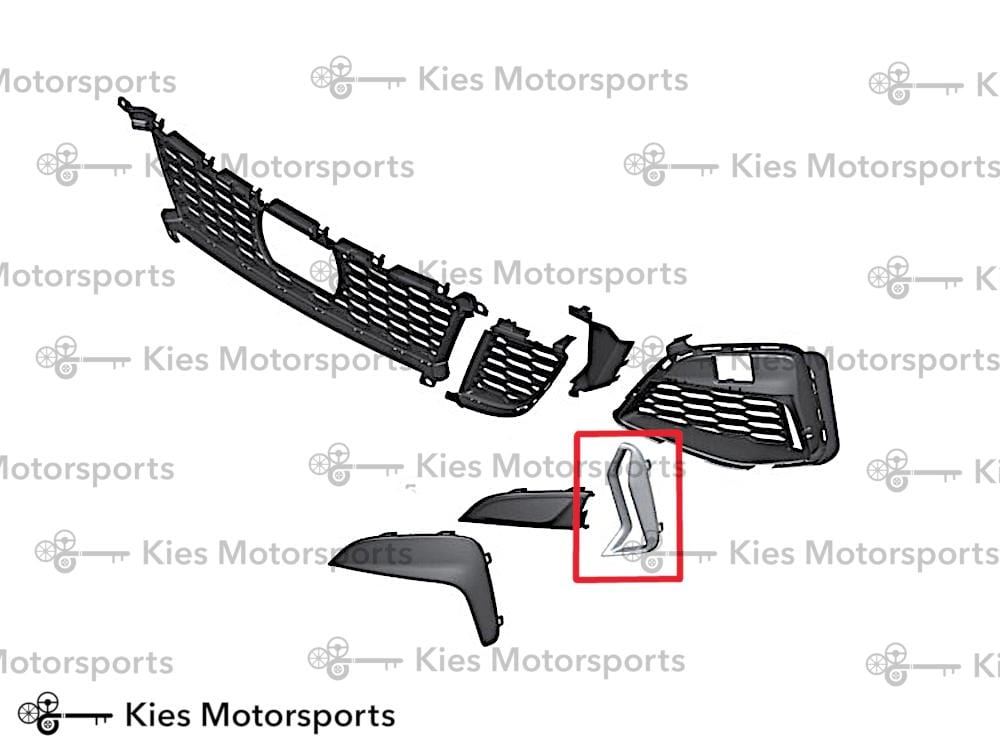 Kies-Motorsports BMW Genuine BMW High Gloss Black Front Trim SET BMW G20 (Includes Left and Right)
