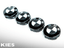 Kies-Motorsports BMW Genuine BMW Self-Leveling Fixed Center Cap Set F Series / Carbon Fiber & Gloss Black Edge