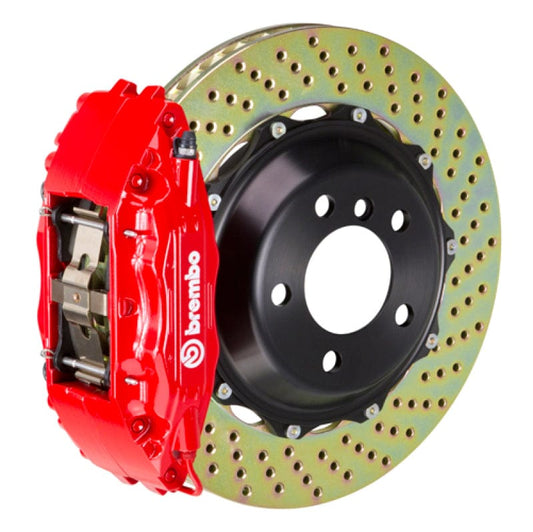 Kies-Motorsports Brembo Brembo 00-03 M5/97-03 5-Series Front GT BBK 4 Piston Cast 2pc 355x32 2pc Rotor Drilled-Red