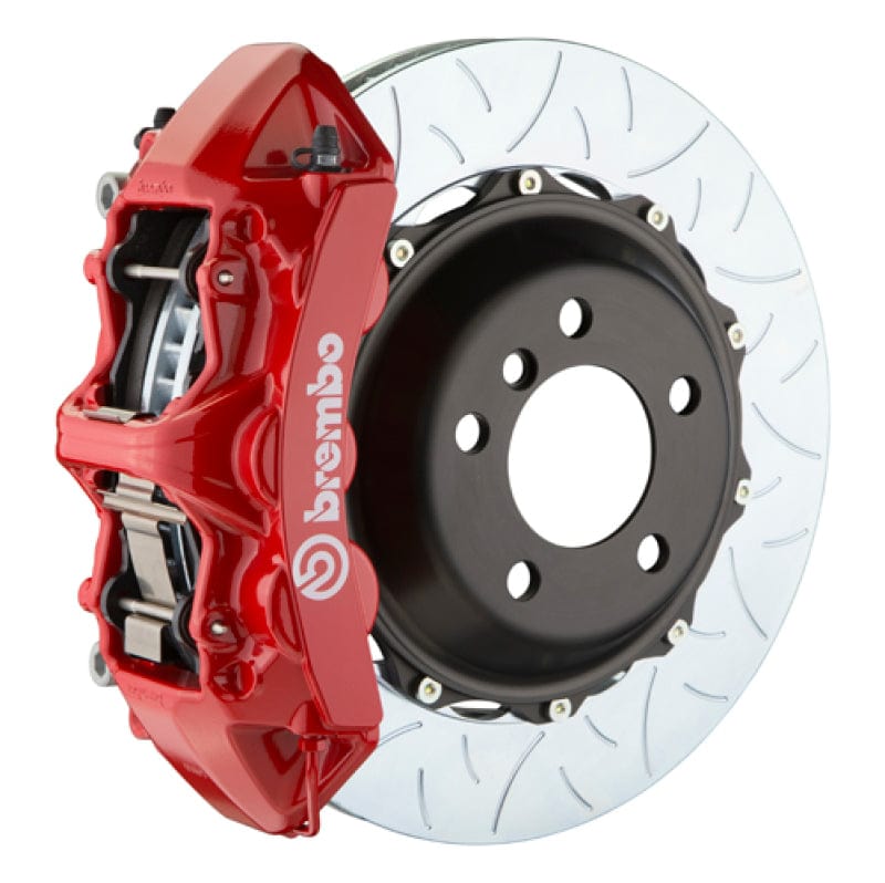 Kies-Motorsports Brembo Brembo 01-06 BMW M3 (E46) Front GT BBK 6 Piston Cast 355x32 2pc Rotor Slotted Type3-Red