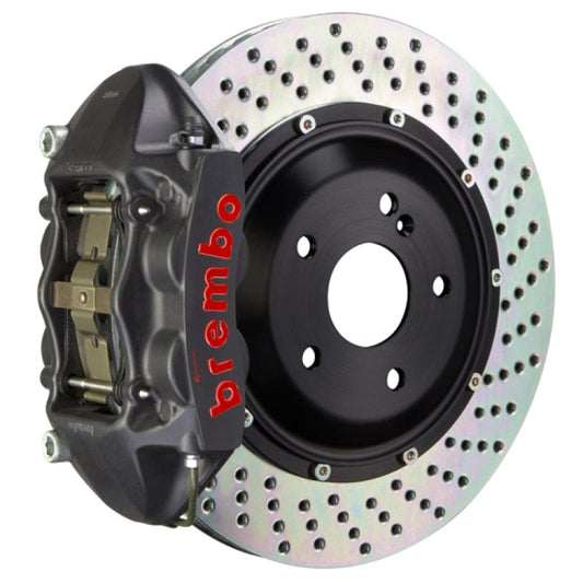 Kies-Motorsports Brembo Brembo 01-06 M3 Rear GTS BBK 4 Piston Cast 345x28 2pc Rotor Drilled-Black HA