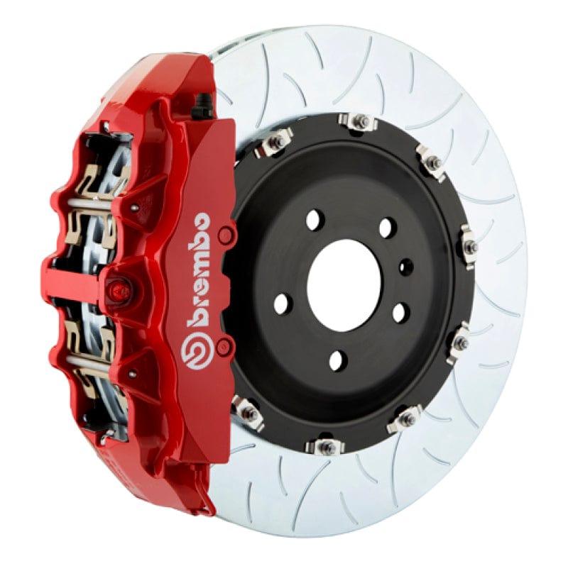 Kies-Motorsports Brembo Brembo 02-05 7-Series (Thru 3/5 Prod) Fr GT BBK 8Pis Cast 380x34 2pc Rotor Slotted Type3-Red