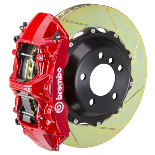 Kies-Motorsports Brembo Brembo 02-05 996 GT2 Front GT BBK 6 Piston Cast 380x32 2pc Rotor Slotted Type1 -Red