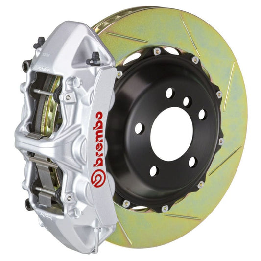 Kies-Motorsports Brembo Brembo 02-05 996 GT2 Front GT BBK 6 Piston Cast 380x32 2pc Rotor Slotted Type1 -Silver