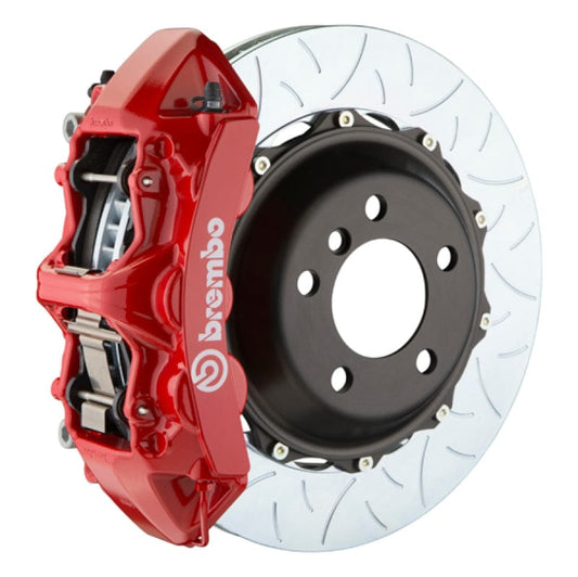 Kies-Motorsports Brembo Brembo 02-05 996 GT2 Front GT BBK 6 Piston Cast 380x32 2pc Rotor Slotted Type3-Red