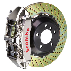 Kies-Motorsports Brembo Brembo 02-05 996 GT2 Front GTR BBK 6 Piston Billet 380x32 2pc Rotor Drilled- Nickel