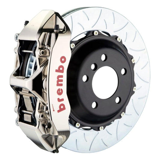 Kies-Motorsports Brembo Brembo 02-05 996 GT2 Front GTR BBK 6 Piston Billet 380x32 2pc Rotor Slotted Type3- Nickel