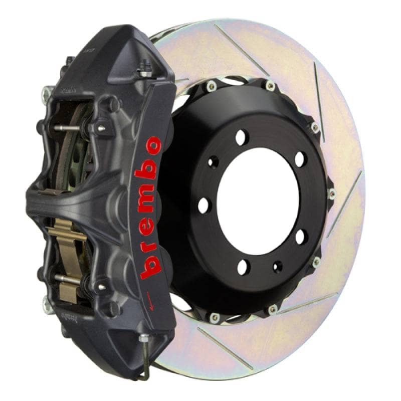 Kies-Motorsports Brembo Brembo 02-05 996 GT2 Front GTS BBK 6 Piston Cast 380x32 2pc Rotor Slotted Type1 -Black HA