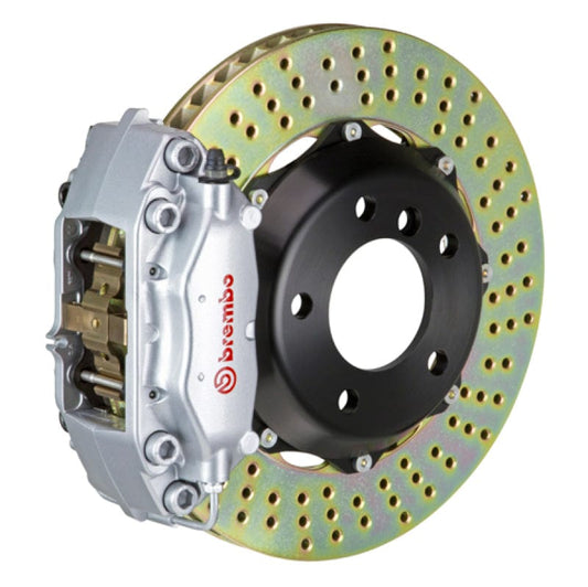 Kies-Motorsports Brembo Brembo 02-06 Mini Cooper Fr GT BBK 4Pis Cast 2pc 320x28 2pc Rotor Drilled-Silver