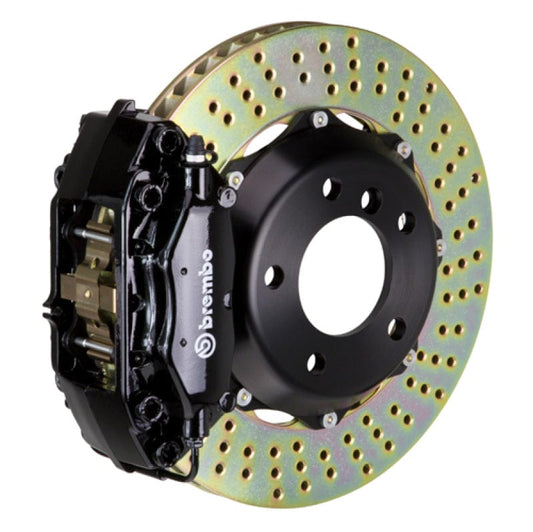 Kies-Motorsports Brembo Brembo 02-06 Mini Cooper Front GT BBK 4 Piston Cast 2pc 320x28 2pc Rotor Drilled-Black