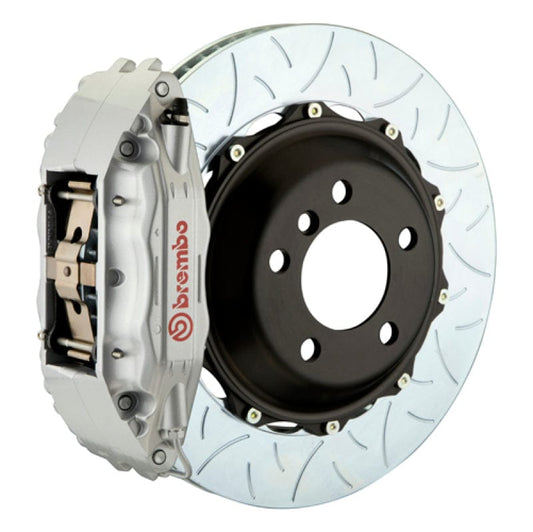 Kies-Motorsports Brembo Brembo 02-06 Q45 Front GT BBK 4 Piston Cast 2pc 355x32 2pc Rotor Slotted Type-3-Silver