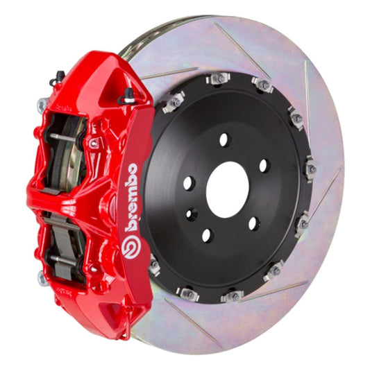 Kies-Motorsports Brembo Brembo 03-07 Cayenne/S/Turbo Fr GT BBK 6Pis Cast 405x34 2pc Rotor Slotted Type1-Red