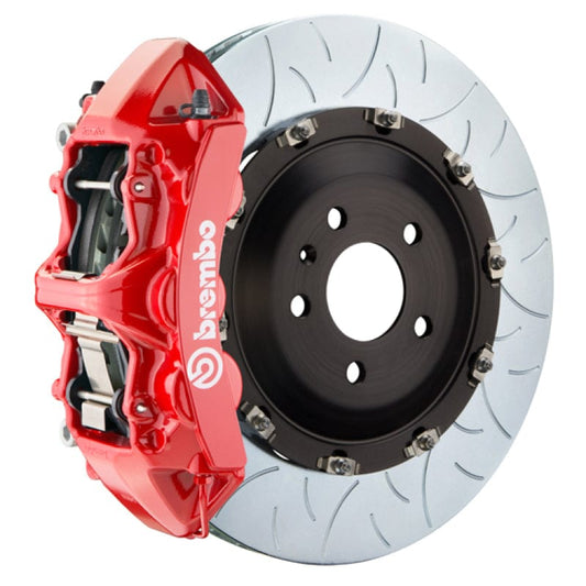 Kies-Motorsports Brembo Brembo 03-07 Cayenne/S/Turbo Fr GT BBK 6Pis Cast 405x34 2pc Rotor Slotted Type3-Red