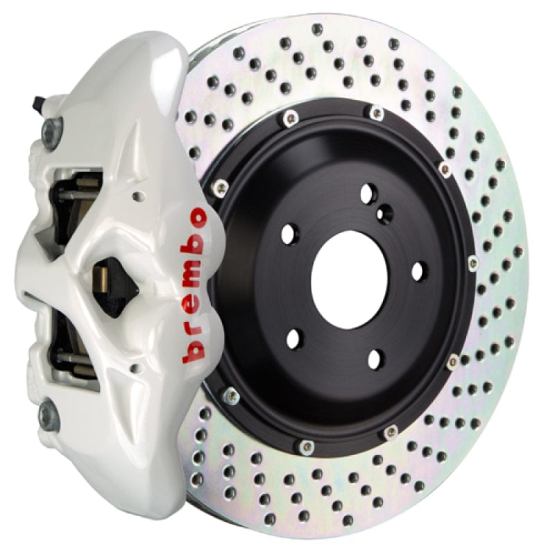 Kies-Motorsports Brembo Brembo 06-09 997.1 GT3 Rear GT BBK 4 Piston Cast 380x28 2pc Rotor Drilled-White