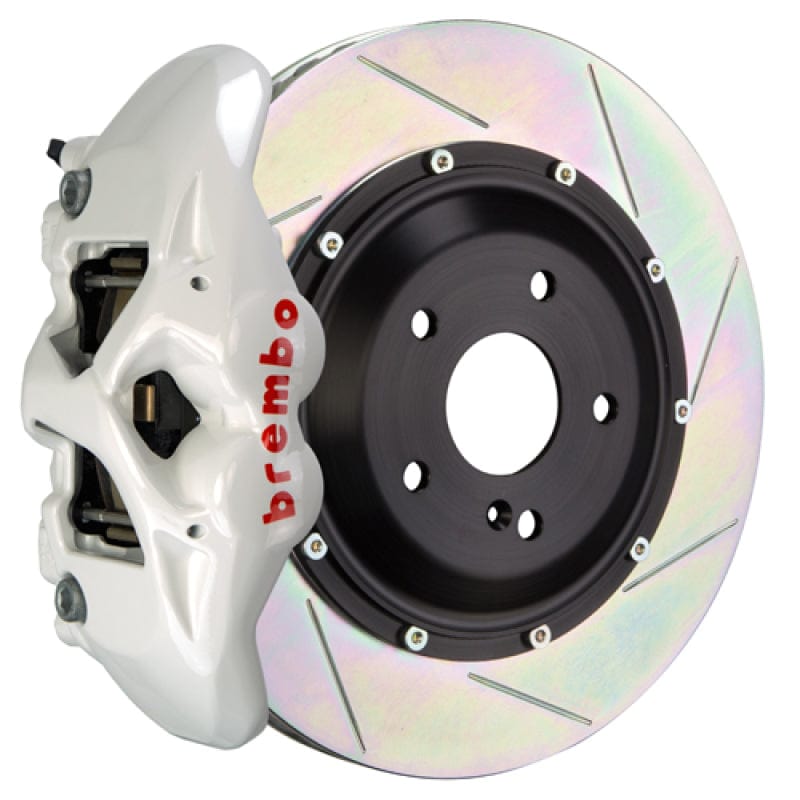 Kies-Motorsports Brembo Brembo 06-09 997.1 GT3 Rear GT BBK 4 Piston Cast 380x28 2pc Rotor Slotted Type1-White