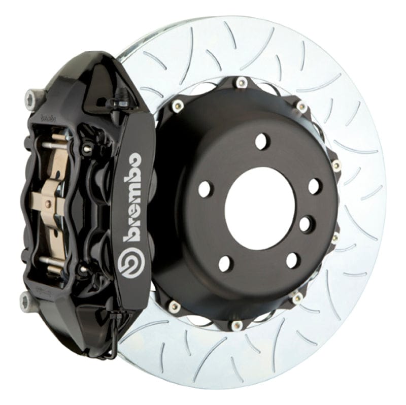 Kies-Motorsports Brembo Brembo 06-10 M5/06-10 M6 Rear GT BBK 4 Piston Cast 380x28 2pc Rotor Slotted Type3-Black