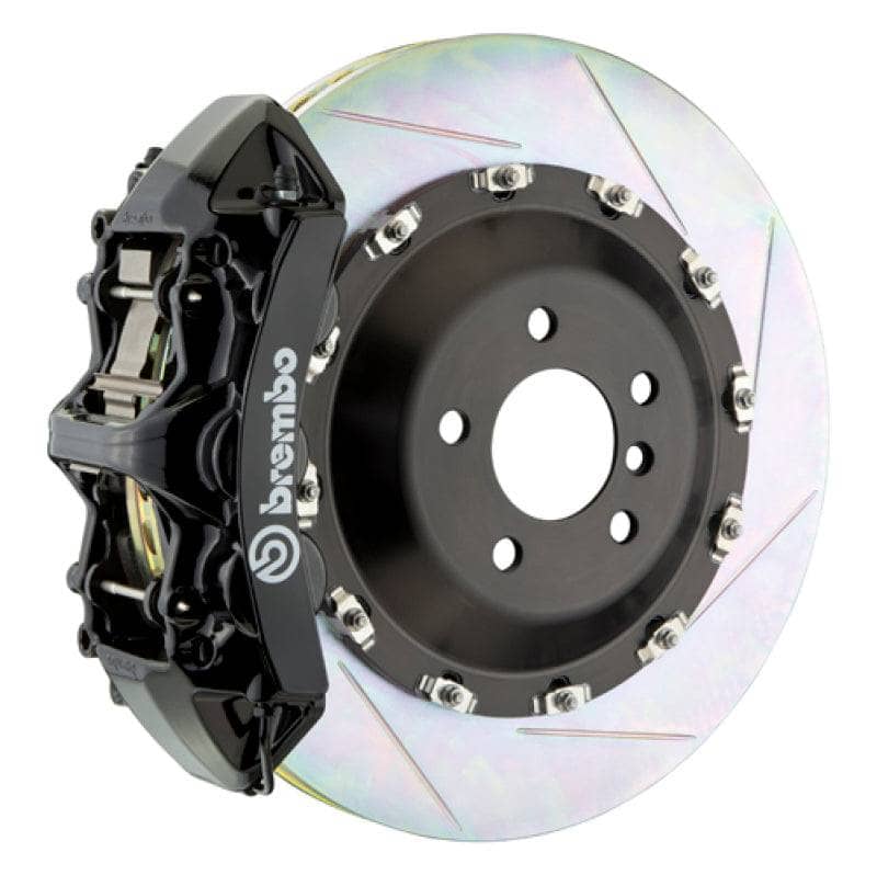 Kies-Motorsports Brembo Brembo 07-13 X5 Front GT BBK 6 Piston Cast 405x34 2pc Rotor Slotted Type1 -Black