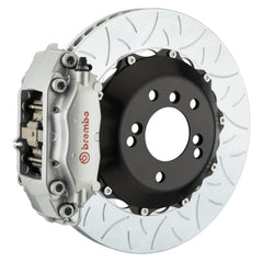 Kies-Motorsports Brembo Brembo 08-13 M3 (E90/E92/E93) Rear GT BBK 4 Piston Cast 345x28 2pc Rotor Slotted Type-3-Silver