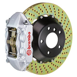 Kies-Motorsports Brembo Brembo 08-13 M3 (E90/E92/E93) Rear GT BBK 4 Piston Cast 380x28 2pc Rotor Drilled-Silver