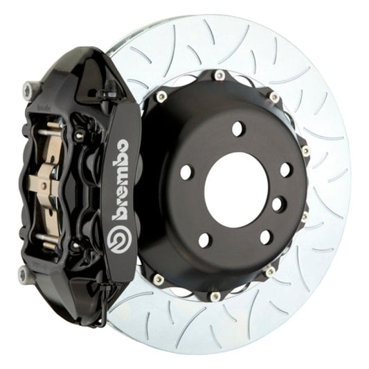 Kies-Motorsports Brembo Brembo 08-13 M3 (E90/E92/E93) Rear GT BBK 4 Piston Cast 380x28 2pc Rotor Slotted Type-3-Black