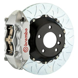 Kies-Motorsports Brembo Brembo 08-13 M3 (E90/E92/E93) Rear GT BBK 4 Piston Cast 380x28 2pc Rotor Slotted Type-3-Silver