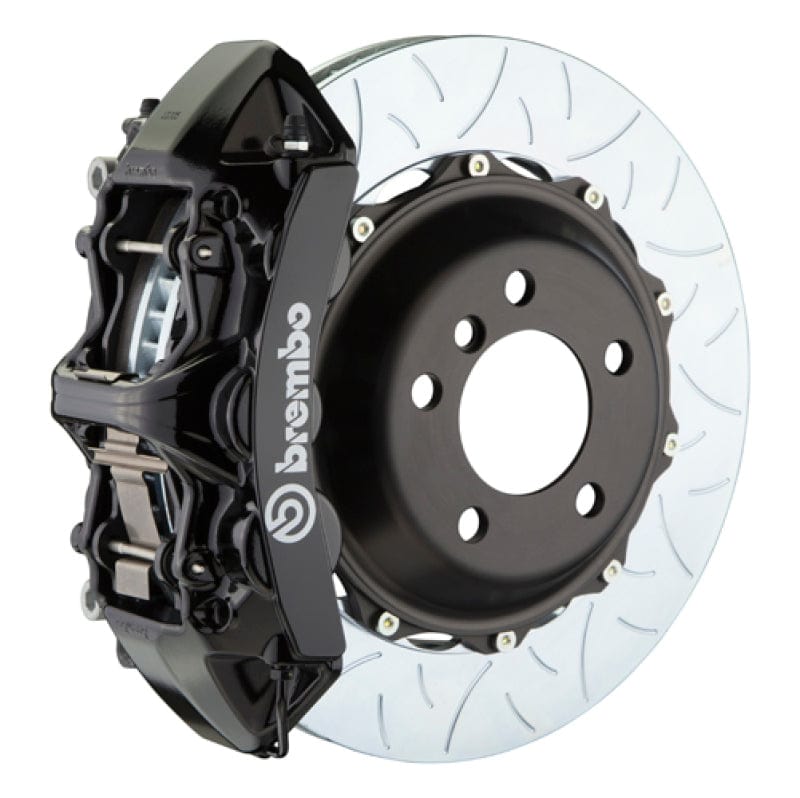 Kies-Motorsports Brembo Brembo 09-11 997.2 C4 (Excl PCCB) Fr GT BBK 6Pis Cast 380x32 2pc Rotor Slotted Type3-Black