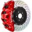 Kies-Motorsports Brembo Brembo 09-13 X5M/09-14 X6M/15-18 X5M/16-19 X6M Fr GT BBK 8 Pist Cast 412x38 2pc Rotor Drill-Red