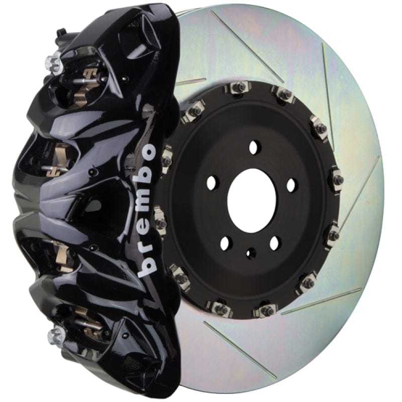 Kies-Motorsports Brembo Brembo 09-13 X5M Front GT BBK 8 Piston Cast 412x38 2pc Rotor Slotted Type1 -Black