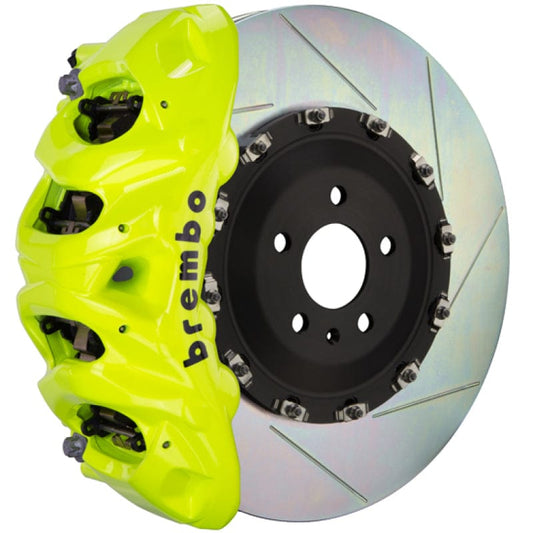 Kies-Motorsports Brembo Brembo 09-14 F150 2WD Front GT BBK 8 Piston Cast 412x38 2pc Rotor Slotted Type-1- Fluo. Yellow