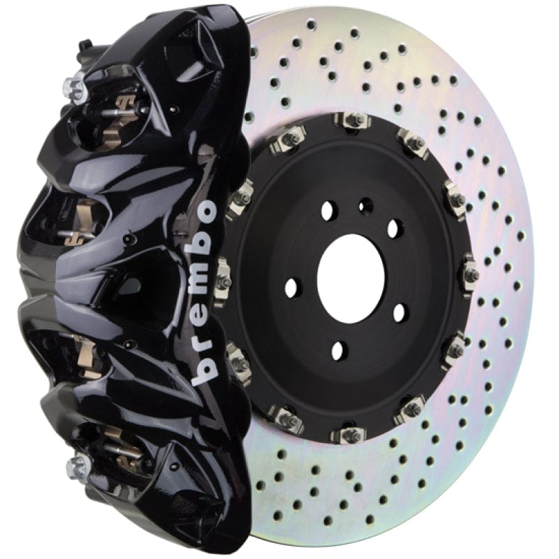 Kies-Motorsports Brembo Brembo 09-16 Panamera/S/4S/Turbo Front GT BBK 8 Piston Cast 412x38 2pc Rotor Drilled-Black