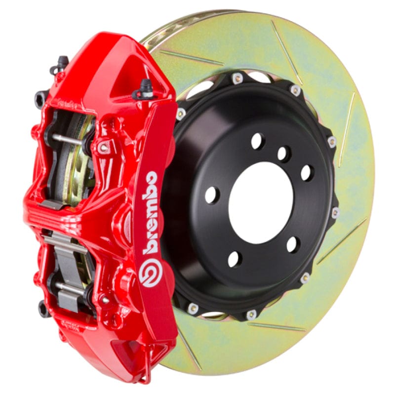 Kies-Motorsports Brembo Brembo 09-16 Z4 sDrive 28i/30i/35i Front GT BBK 6 Piston Cast 380x32 2pc Rotor Slotted Type1-Red