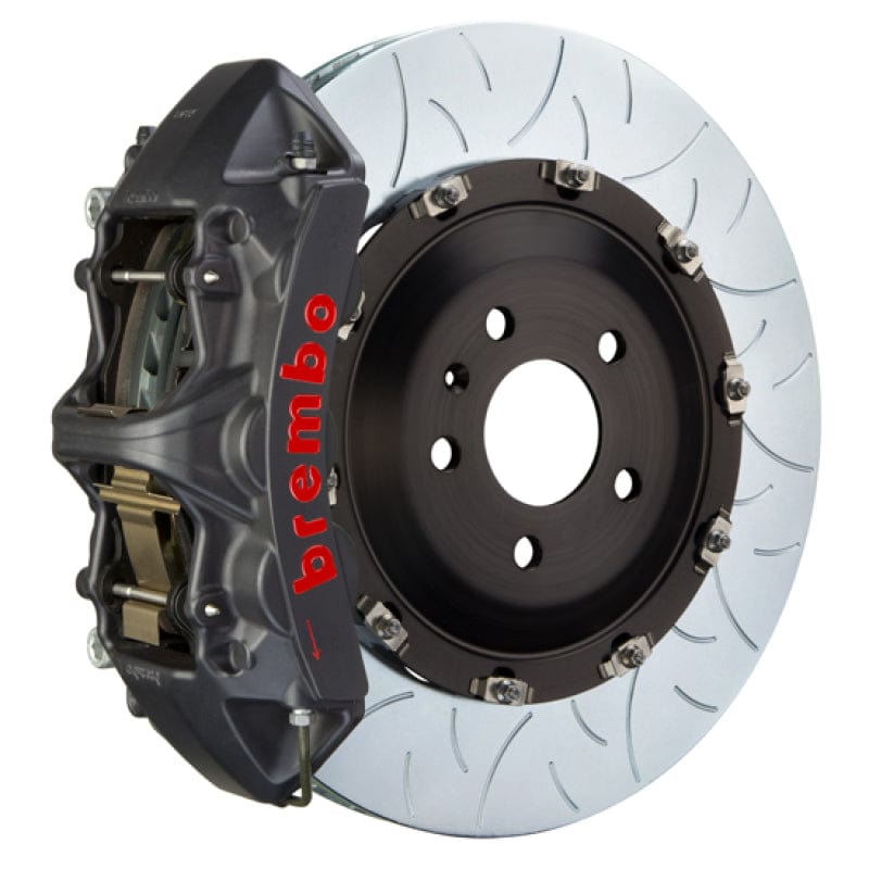 Kies-Motorsports Brembo Brembo 11-16 528i/528i xDrive Front GTS BBK 6 Piston Cast 405x34 2pc Rotor Slotted Type3-Black HA