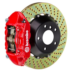 Kies-Motorsports Brembo Brembo 11-18 Cayenne Turbo Rear GT BBK 4 Piston Cast 380x28 2pc Rotor Drilled-Red